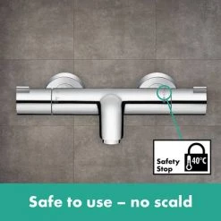 Hansgrohe Ecostat 1001 CL Thermostatic Exposed Bath Shower Mixer - 13201000 -Contemporary Taps Sales Store 13201000 D2 460