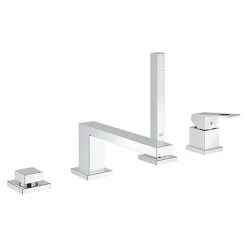 Grohe Eurocube 4-Hole Single Lever Bath Combination - 19897001