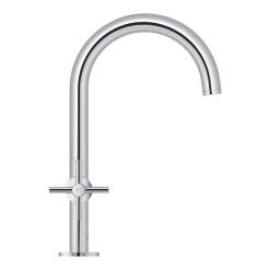 Grohe Atrio Crosshead L-Size Mono Basin Mixer with Click Clack Waste - Chrome - 21019003 11 Grohe Atrio Crosshead L-Size Mono Basin Mixer with Click Clack Waste - Chrome - 21019003 -Contemporary Taps Sales Store 21019003 D4 460