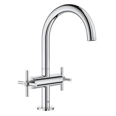 Grohe Atrio Crosshead L-Size Mono Basin Mixer with Click Clack Waste - Chrome - 21019003 3 Grohe Atrio Crosshead L-Size Mono Basin Mixer with Click Clack Waste - Chrome - 21019003