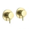 JTP Vos Brushed Brass Wall Mounted Side Valves (Pair) -Contemporary Taps Sales Store 23089BBR P