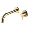JTP Vos Brushed Brass Wall Mounted Single Lever Basin Mixer -Contemporary Taps Sales Store 23273BBR P