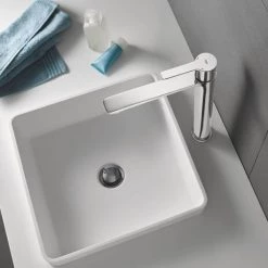 Grohe Lineare Tall Mono Basin Mixer - 23405001 -Contemporary Taps Sales Store 23405001 D4 460