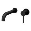 Arezzo Round Matt Black Wall Mounted (2TH) Basin Mixer Tap -Contemporary Taps Sales Store 2WMTBLK n p