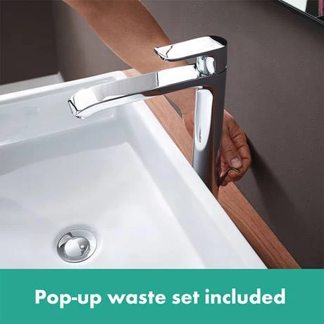 Hansgrohe Metris Single Lever Basin Mixer 260 with Pop-up Waste - 31082000 6 Hansgrohe Metris Single Lever Basin Mixer 260 with Pop-up Waste - 31082000 - Image 4