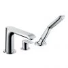 Hansgrohe Metris 3-Hole Deck Mounted Single Lever Bath Mixer - 31190000 -Contemporary Taps Sales Store 31190000 P