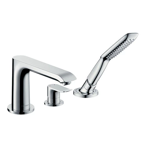 Hansgrohe Metris 3-Hole Deck Mounted Single Lever Bath Mixer - 31190000 3 Hansgrohe Metris 3-Hole Deck Mounted Single Lever Bath Mixer - 31190000