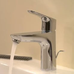 Hansgrohe Focus Single Lever Basin Mixer 100 with Pop-up Waste - 31607000 -Contemporary Taps Sales Store 31607000 D3 460