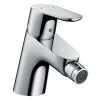 Hansgrohe Focus Single Lever Bidet Mixer with Push-open Waste - 31922000 -Contemporary Taps Sales Store 31922000 P