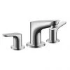Hansgrohe Focus 3-Hole Basin Mixer 100 with Pop-up Waste - 31937000 -Contemporary Taps Sales Store 31937000 P