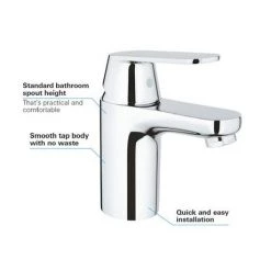 Grohe Eurosmart Cosmopolitan Mono Basin Mixer - 3282400L -Contemporary Taps Sales Store 3282400L D2 460