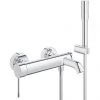 Grohe Essence Wall Mounted Bath Shower Mixer and Kit - 33628001 1 Grohe Essence Wall Mounted Bath Shower Mixer and Kit - 33628001 -Contemporary Taps Sales Store 33628001 P