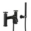 JTP Solex Matt Black Bath Shower Mixer with Shower Kit -Contemporary Taps Sales Store 66275MB P
