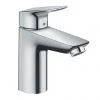 Hansgrohe Logis Single Lever Basin Mixer 100 with Push-open Waste - 71107000 -Contemporary Taps Sales Store 71100000 P 4