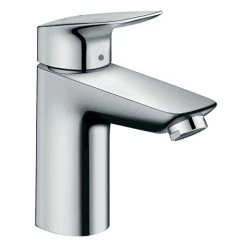 Hansgrohe Logis Single Lever Basin Mixer 100 with 2 Flow Rates and Pop-up Waste - 71105000