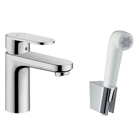 Hansgrohe Vernis Blend Single Lever Basin Mixer 100 with Bidet Spray and 160cm Shower Hose - 71215000 3 Hansgrohe Vernis Blend Single Lever Basin Mixer 100 with Bidet Spray and 160cm Shower Hose - 71215000