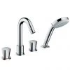 Hansgrohe Logis 4-Hole Deck Mounted Bath Shower Mixer - 71314000 -Contemporary Taps Sales Store 71314000 P