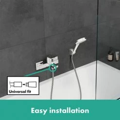 Hansgrohe Vernis Shape Exposed Single Lever Bath Shower Mixer - Chrome - 71450000 -Contemporary Taps Sales Store 71450000 ai2 460