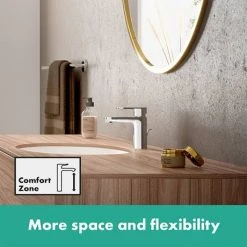 Hansgrohe Vernis Blend Single Lever Basin Mixer 100 with Pop-up Waste - Chrome - 71551000 -Contemporary Taps Sales Store 71551000 ai2 460