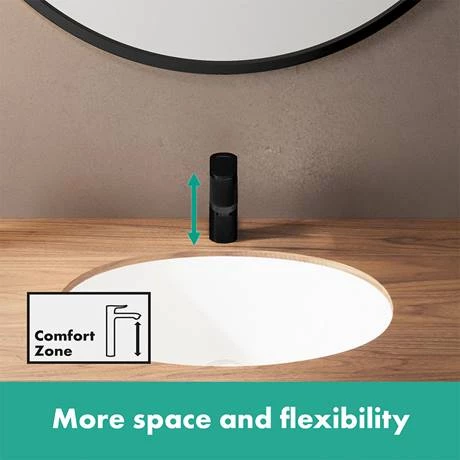 Hansgrohe Vernis Blend Single Lever Basin Mixer 100 with Pop-up Waste - Matt Black - 71551670 5 Hansgrohe Vernis Blend Single Lever Basin Mixer 100 with Pop-up Waste - Matt Black - 71551670 - Image 3