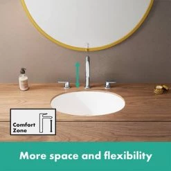 Hansgrohe Vernis Blend 3-Hole Basin Mixer 100 with Pop-up Waste - Chrome - 71553000 -Contemporary Taps Sales Store 71553000 ai2 460