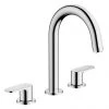 Hansgrohe Vernis Blend 3-Hole Basin Mixer 100 with Pop-up Waste - Chrome - 71553000 -Contemporary Taps Sales Store 71553000 P