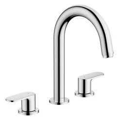 Hansgrohe Vernis Blend 3-Hole Basin Mixer 100 with Pop-up Waste - Chrome - 71553000