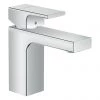 Hansgrohe Vernis Shape Single Lever Basin Mixer 100 with Pop-up Waste - Chrome - 71561000 -Contemporary Taps Sales Store 71569000 P