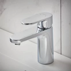 Hansgrohe Vernis Blend Single Lever Basin Mixer 100 without Waste - Chrome - 71580000 -Contemporary Taps Sales Store 7158000.ai2 460