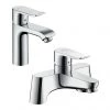 Hansgrohe Metris 110 Basin Mixer + Bath Filler Tap Package -Contemporary Taps Sales Store 88100777 P