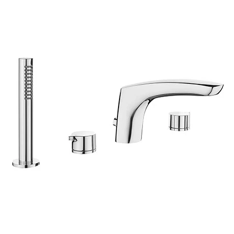 Roca Insignia 4-Hole Bath Shower Mixer with Kit - Chrome - A5A093AC00 3 Roca Insignia 4-Hole Bath Shower Mixer with Kit - Chrome - A5A093AC00