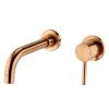 Arezzo Round Brushed Bronze Wall Mounted (2TH) Basin Mixer Tap 2 Arezzo Round Brushed Bronze Wall Mounted (2TH) Basin Mixer Tap -Contemporary Taps Sales Store ABRZR2THW p