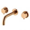 Arezzo Round Brushed Bronze Wall Mounted (3TH) Bath Filler Tap 2 Arezzo Round Brushed Bronze Wall Mounted (3TH) Bath Filler Tap -Contemporary Taps Sales Store ABRZR3THW p