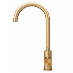 Alberta Modern Brushed Gold Single Lever Kitchen Mixer Tap 7 Alberta Modern Brushed Gold Single Lever Kitchen Mixer Tap -Contemporary Taps Sales Store ALKTBG d2 460