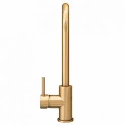 Alberta Modern Brushed Gold Single Lever Kitchen Mixer Tap 8 Alberta Modern Brushed Gold Single Lever Kitchen Mixer Tap -Contemporary Taps Sales Store ALKTBG d3 460
