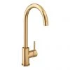 Alberta Modern Brushed Gold Single Lever Kitchen Mixer Tap -Contemporary Taps Sales Store ALKTBG n p