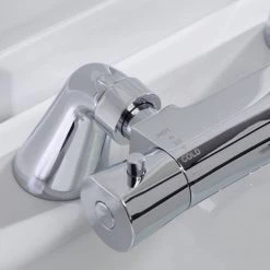 Bristan - Artisan Thermostatic Pillar Bath Filler - Chrome -Contemporary Taps Sales Store AR2 THBF C.ai2 460