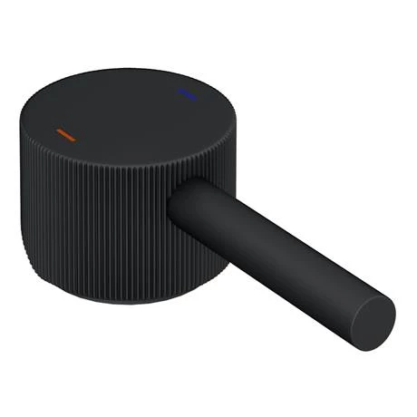 Arezzo Fluted Round Matt Black High Rise Mono Basin Mixer Tap 7 Arezzo Fluted Round Matt Black High Rise Mono Basin Mixer Tap - Image 5