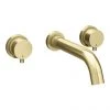 Arezzo Round Brushed Brass Wall Mounted (3TH) Bath Filler Tap 1 Arezzo Round Brushed Brass Wall Mounted (3TH) Bath Filler Tap -Contemporary Taps Sales Store AZ3THBRBF n p
