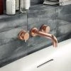 Arezzo Round Rose Gold Wall Mounted (3TH) Bath Filler Tap 2 Arezzo Round Rose Gold Wall Mounted (3TH) Bath Filler Tap -Contemporary Taps Sales Store AZ3THRGBF n p