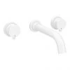 Arezzo Round Matt White Wall Mounted (3TH) Bath Filler Tap -Contemporary Taps Sales Store AZ3WHTBT n p