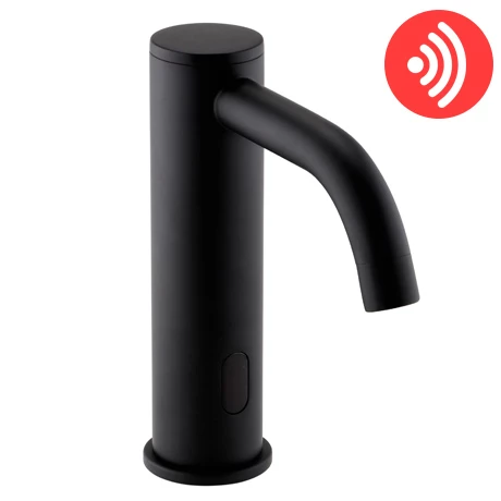 Arezzo Round Matt Black Infrared Sensor Bathroom Mixer Tap 3 Arezzo Round Matt Black Infrared Sensor Bathroom Mixer Tap
