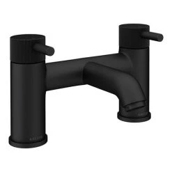Arezzo Fluted Round Matt Black Bath Filler Tap -Contemporary Taps Sales Store AZ7TMBF d5 460