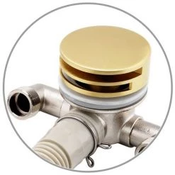 Arezzo Brushed Brass Deck Bath Side Valves with Freeflow Bath Filler 7 Arezzo Brushed Brass Deck Bath Side Valves with Freeflow Bath Filler -Contemporary Taps Sales Store AZBB SV PACK d2 460