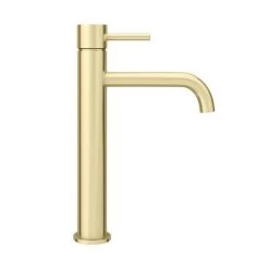 Arezzo Round Brushed Brass High Rise Mono Basin Mixer Tap 9 Arezzo Round Brushed Brass High Rise Mono Basin Mixer Tap -Contemporary Taps Sales Store AZBBHRT n d3 460