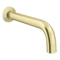 Arezzo Brushed Brass Round Concealed Manual Valve with Bath Spout + Shower Handset -Contemporary Taps Sales Store AZBBSPK2 d2 460