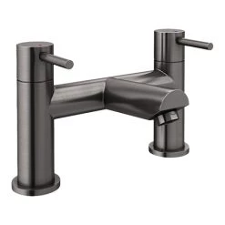 Arezzo Round Gunmetal Grey Bath Filler Tap