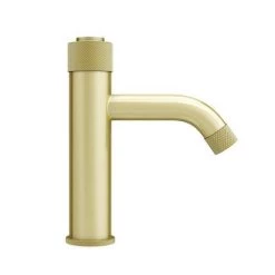 Arezzo Brushed Brass Industrial Style 1-Touch Basin Tap -Contemporary Taps Sales Store AZIS1TBB d5 460