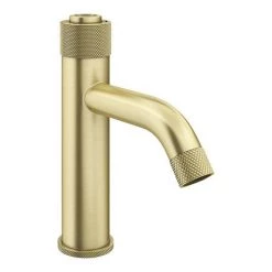 Arezzo Brushed Brass Industrial Style 1-Touch Basin Tap -Contemporary Taps Sales Store AZIS1TBB n d3 460
