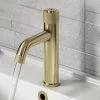Arezzo Brushed Brass Industrial Style 1-Touch Basin Tap 2 Arezzo Brushed Brass Industrial Style 1-Touch Basin Tap -Contemporary Taps Sales Store AZIS1TBB n p